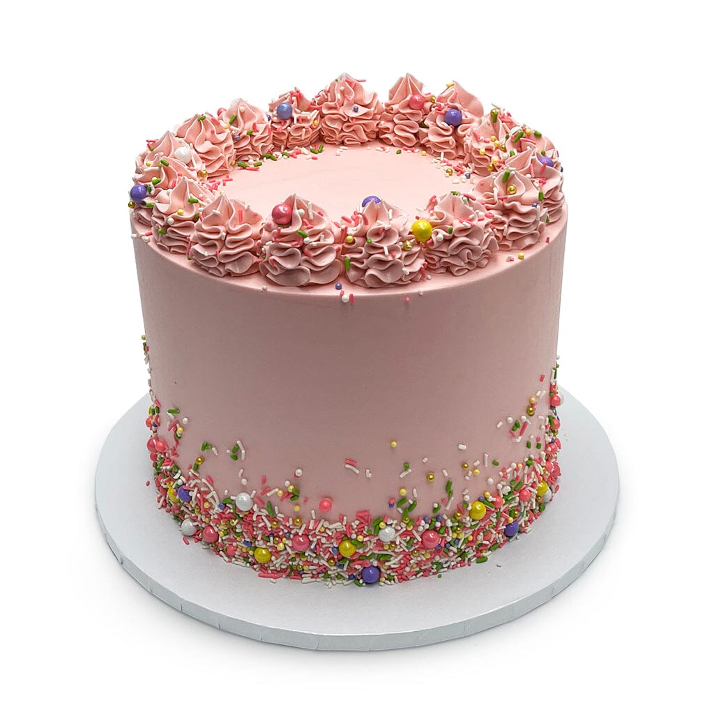 Elegant Pink Fondant Theme Cake Delivery in Gurugram : From VIBH Gurugram