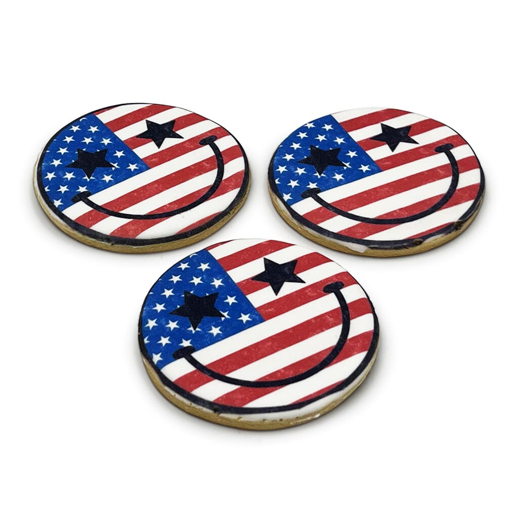 Stars, Stripes, and Smiles Cookie Cutout Cookie Freed's Bakery 