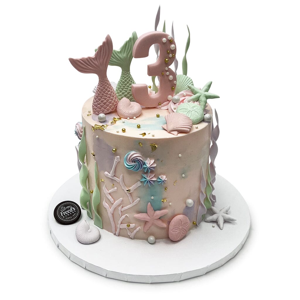 Pastel Mermaid Theme Cake Freed's Bakery 