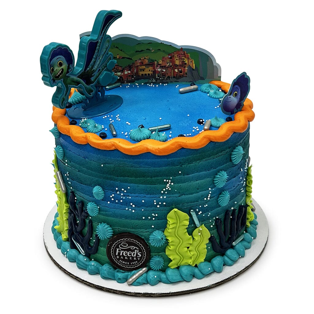 Cute Little Sea Monster Theme Cake Freed's Bakery 
