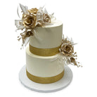 Bands of Gold Wedding Cake Wedding Cake Freed's Bakery 