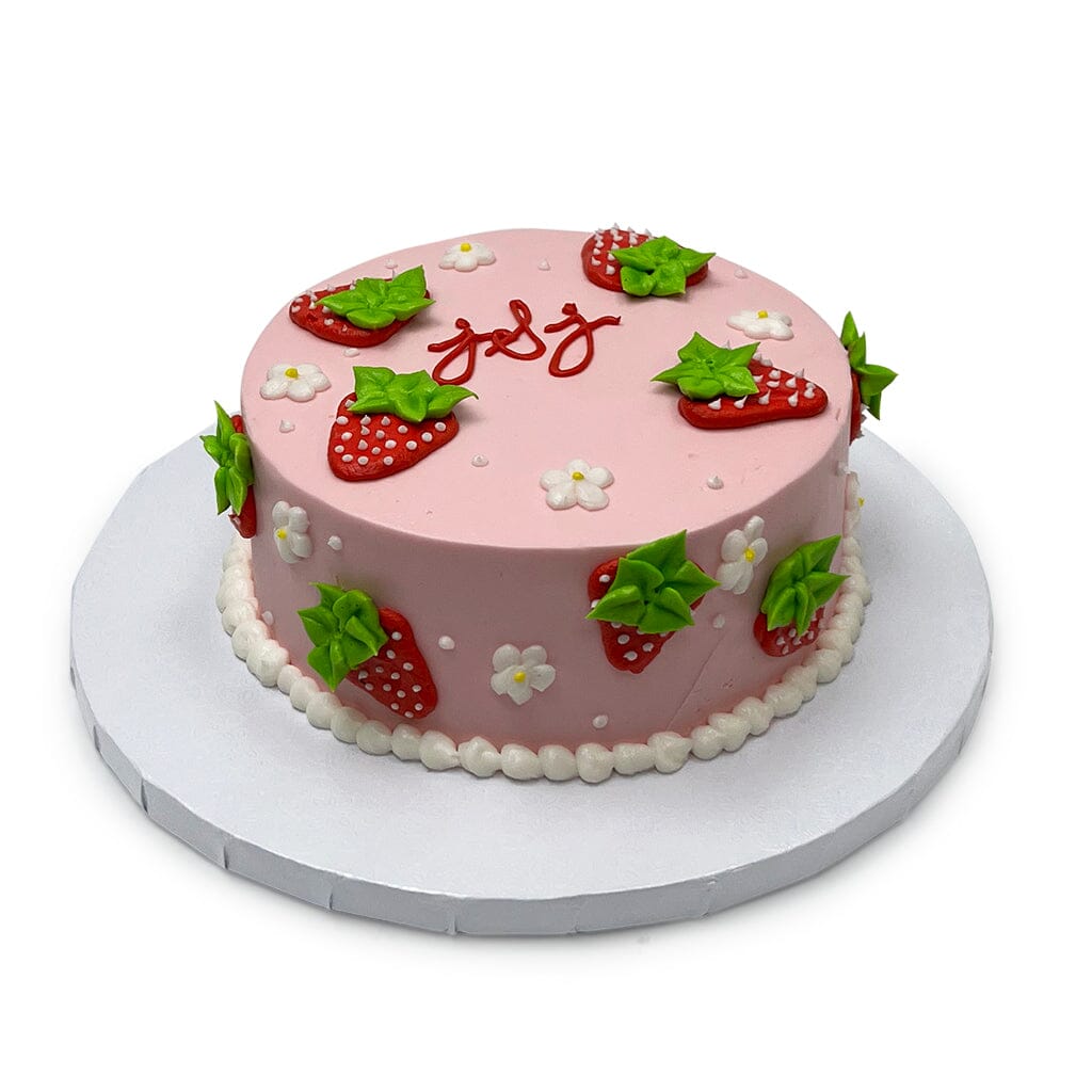 Strawberry Themed Party with Decorations and Strawberry Sponge Cake