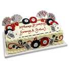 Las Vegas Luck Theme Cake Freed's Bakery 1/4 Sheet (Serves 20-25) Vanilla Cake w/ Bavarian Cream 