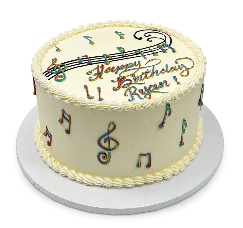 Rainbow Flavor Notes Theme Cake Freed's Bakery 