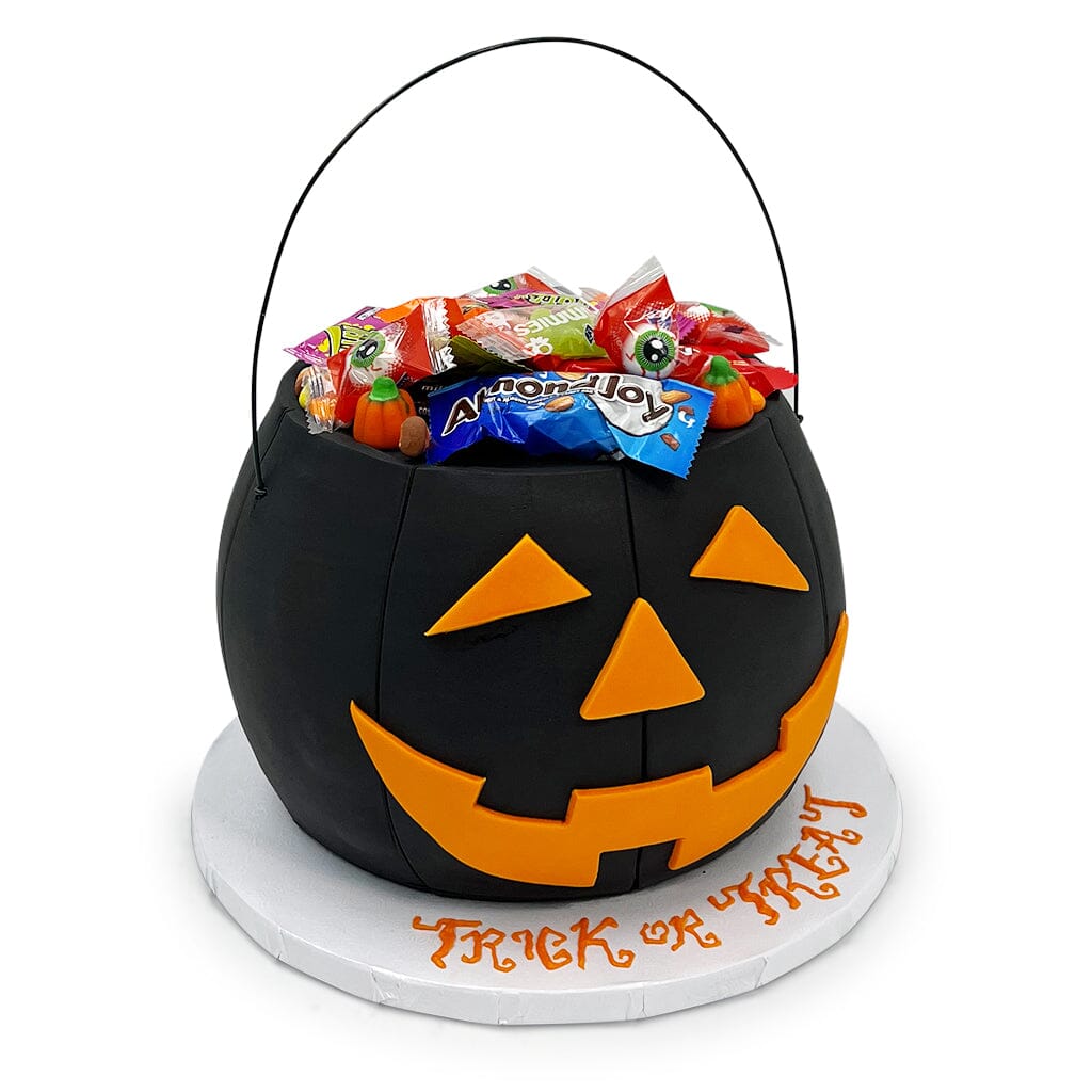 Midnight Pumpkin Bucket Cake Theme Cake Freed's Bakery 