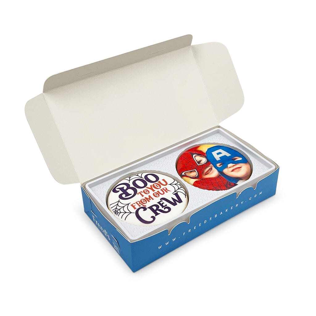 Boo Crew Custom Cookie Gift Box Gift Box Freed's Bakery 4 Cookies One Custom Image 