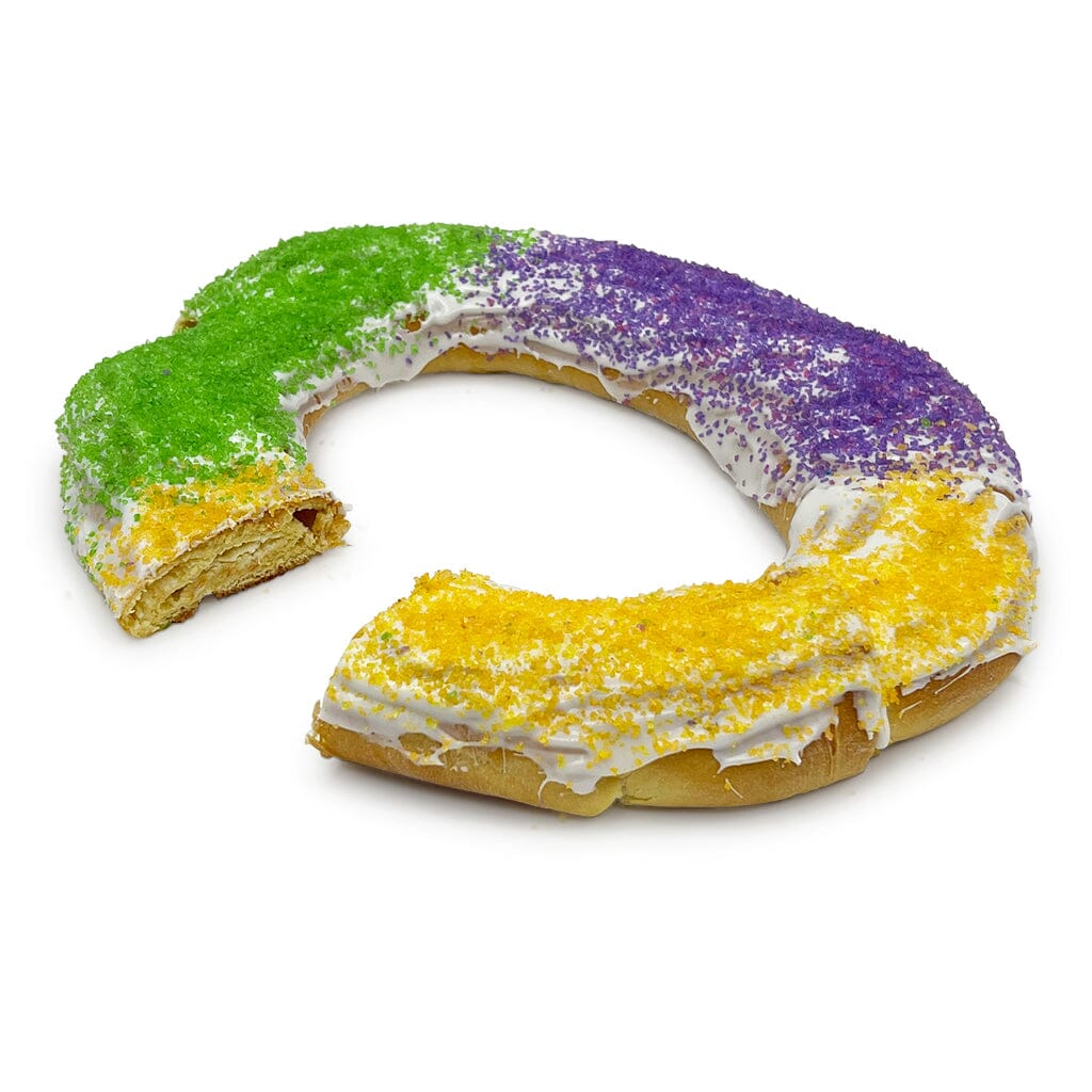 King Cake Seasonal Item Freed's Bakery Large Oval (Serves 12-20) Cinnamon Sugar Plastic baby included on the side and not underneath King Cake