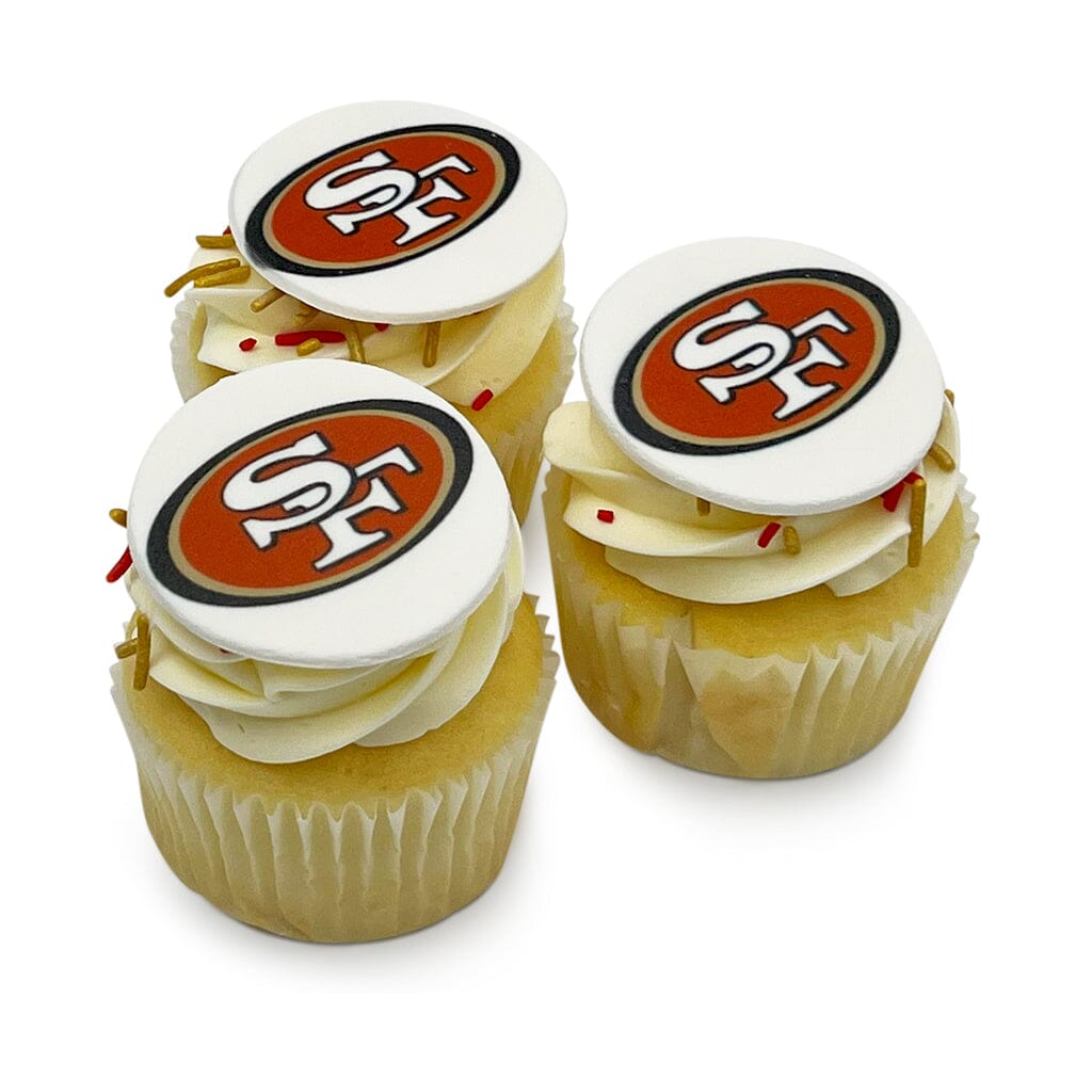 LVIII Cupcakes Theme Cupcake Freed's Bakery Dozen Vanilla 49ers