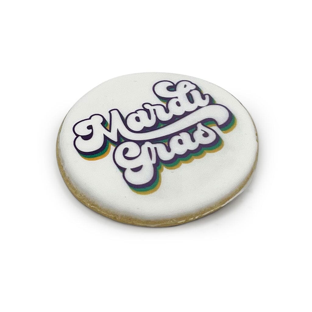 Mardi Gras Cookies Cutout Cookie Freed's Bakery Four No - Do Not Individually Bag Cookies "Mardi Gras Simple Design" Only
