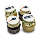 LX Football Cupcakes Theme Cupcake Freed's Bakery Dozen Vanilla Both Teams (Patriots & Seahawks)