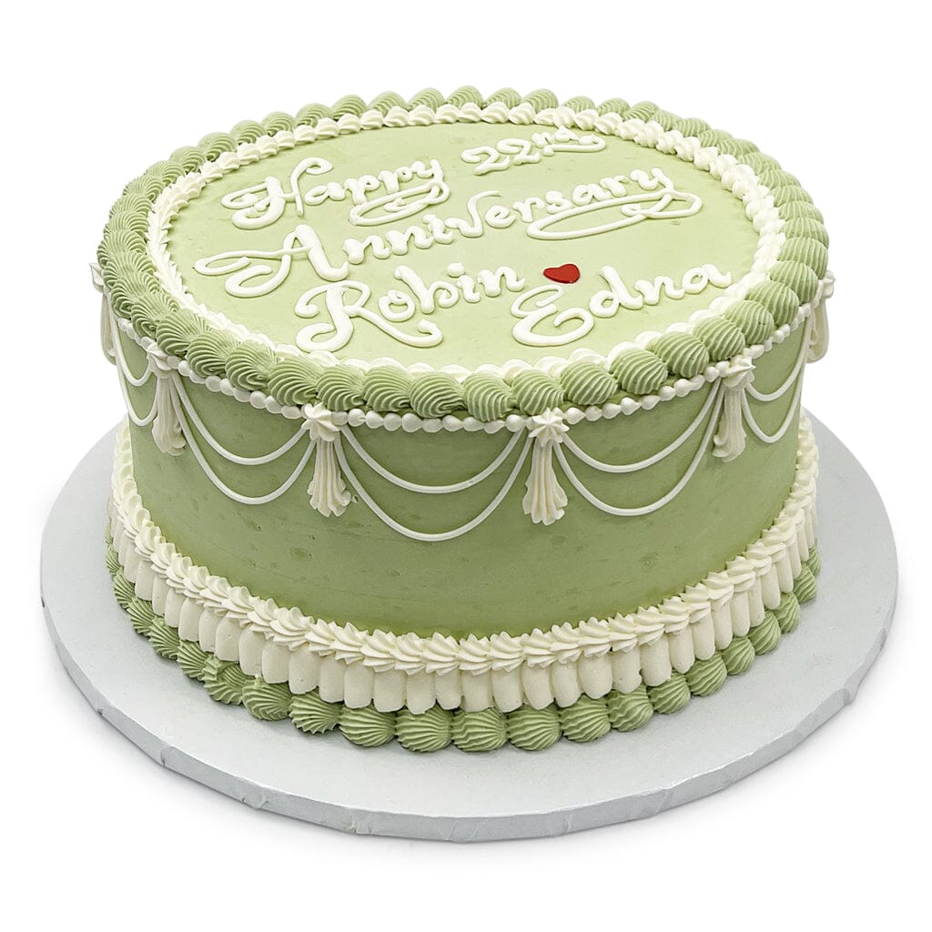 Sage Elegance Theme Cake Freed's Bakery 