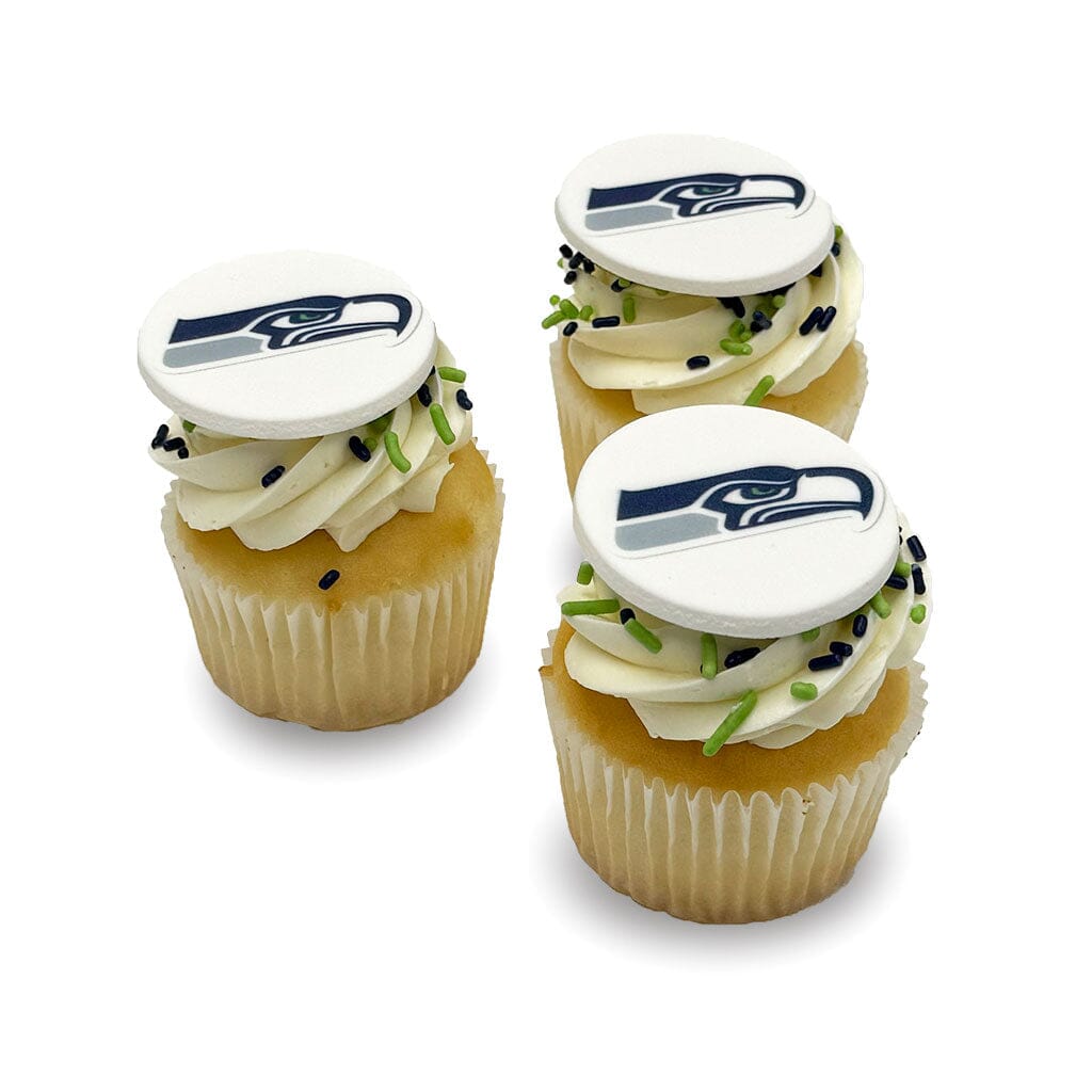 LX Football Cupcakes Theme Cupcake Freed's Bakery Dozen Vanilla Seahawks