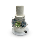 Silver Succulents Wedding Cake Freed's Bakery 