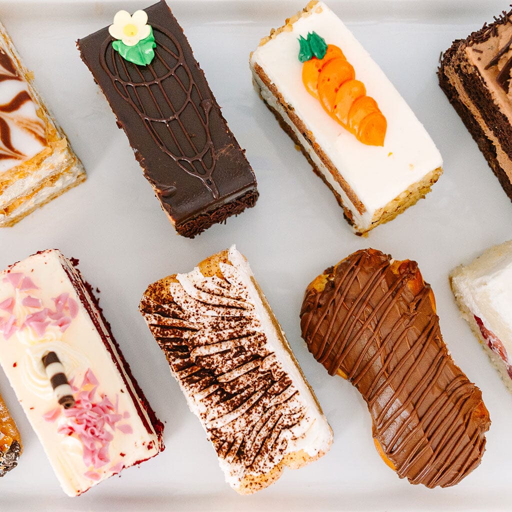 Custom Cake Slice & Pastry Assortment Theme Cupcake Freed's Bakery 