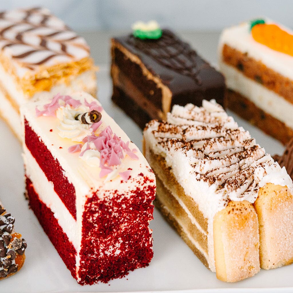 Custom Cake Slice & Pastry Assortment Theme Cupcake Freed's Bakery 