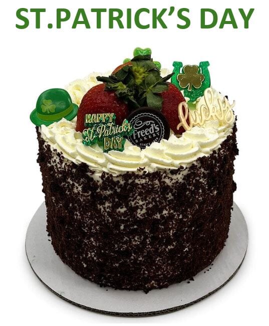Brown Derby Chocolate Shortcake Dessert Cake Freed's Bakery 7" Round (Serves 8-10) Add St. Patrick's Accents 