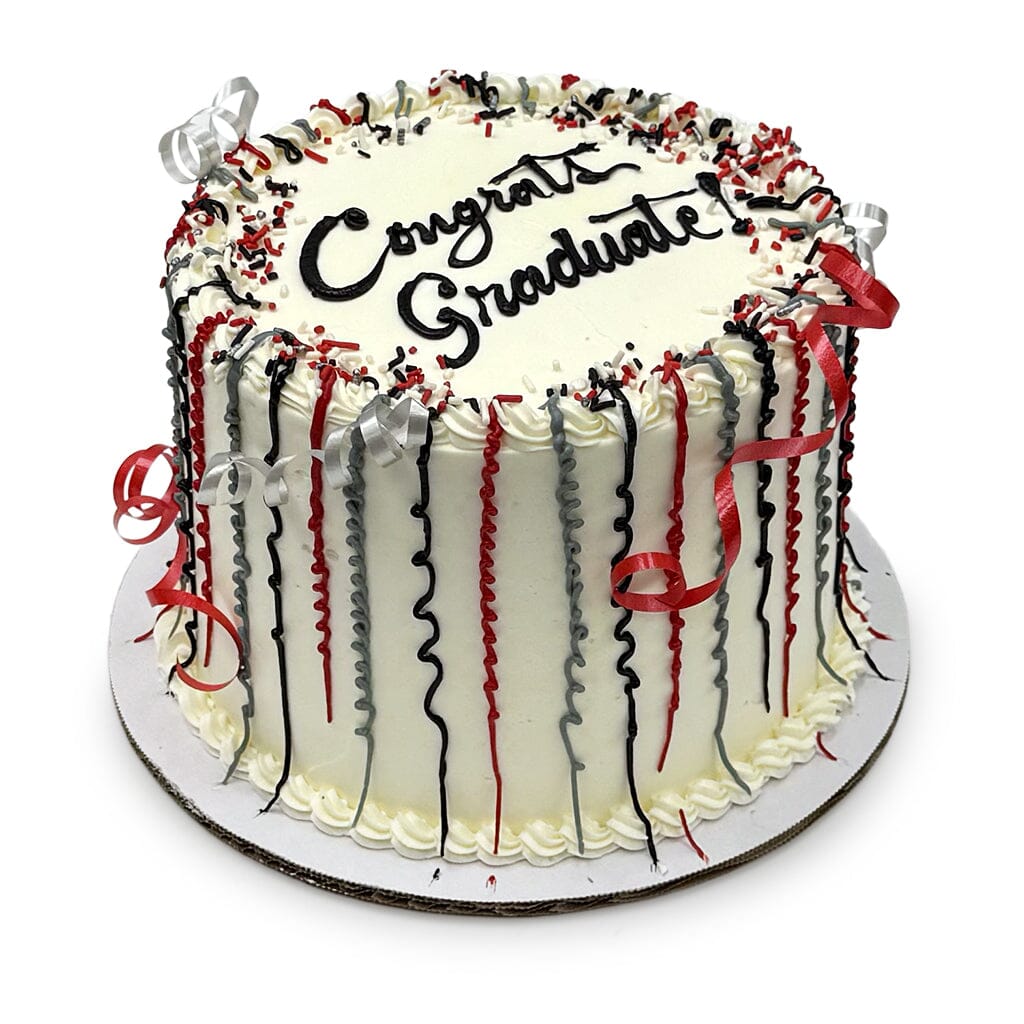 Streamer Graduation Celebration Theme Cake Freed's Bakery 