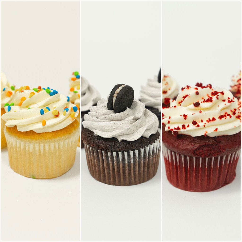 $1.50 Cupcake Promo Special Promotion Freed's Bakery 6 Cupcakes Assortment of All Three Flavors 