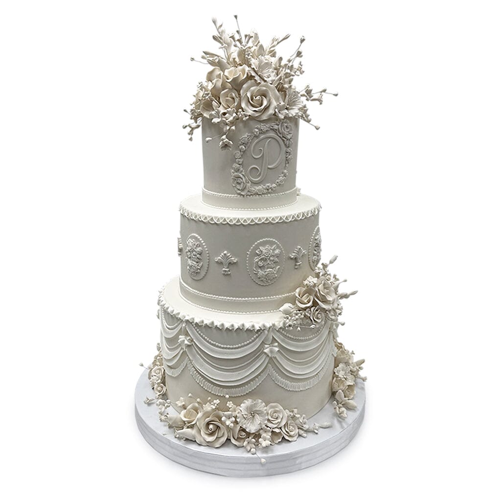 Timeless Regal Flowers Wedding Cake Freed's Bakery 