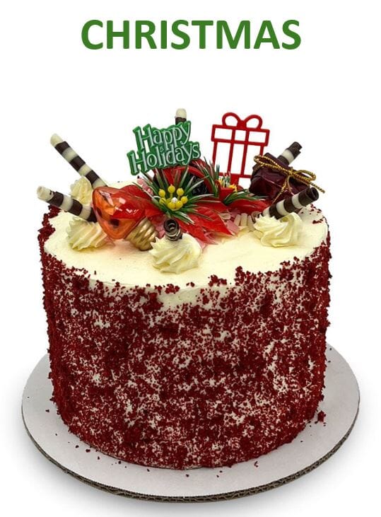 Red Velvet Vegas Dessert Cake Dessert Cake Freed's Bakery 7" Round (Serves 8-10) Add Christmas Accents 