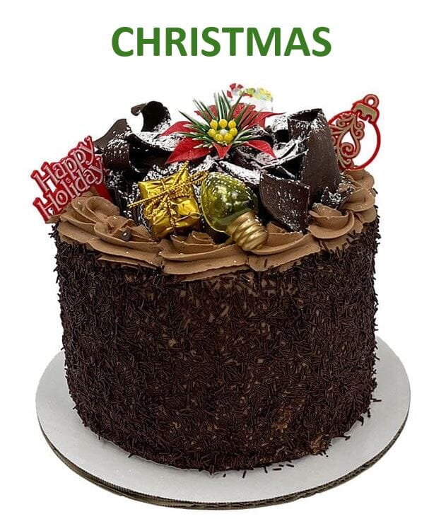 Bestselling Parisian Chocolate Cake Dessert Cake Freed's Bakery 7" Round (Serves 8-10) Add Christmas Accents 