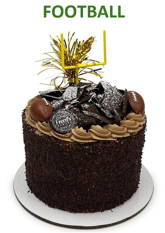 Bestselling Parisian Chocolate Cake Dessert Cake Freed's Bakery 7" Round (Serves 8-10) Add Football Accents 