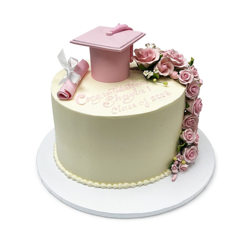 Pink Blossom Graduation Cake Graduation Freed's Bakery 