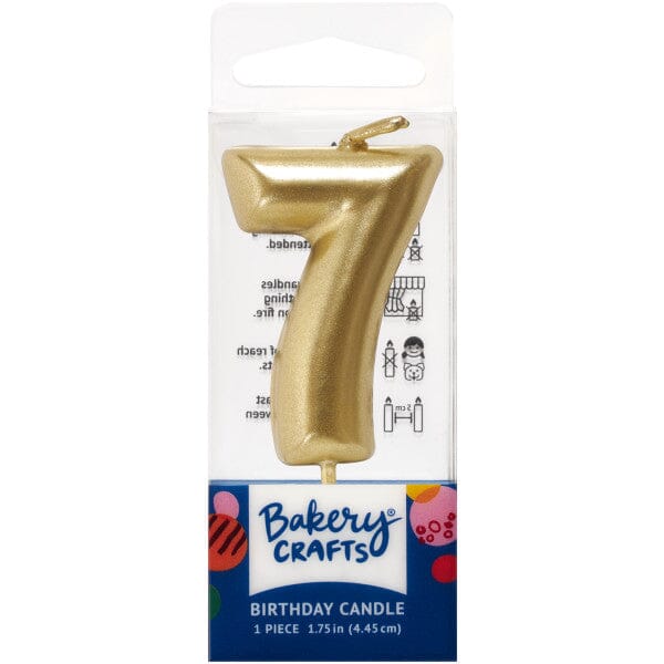 Mini Number Candle Candle Freed's Bakery Number Seven Candle Gold 
