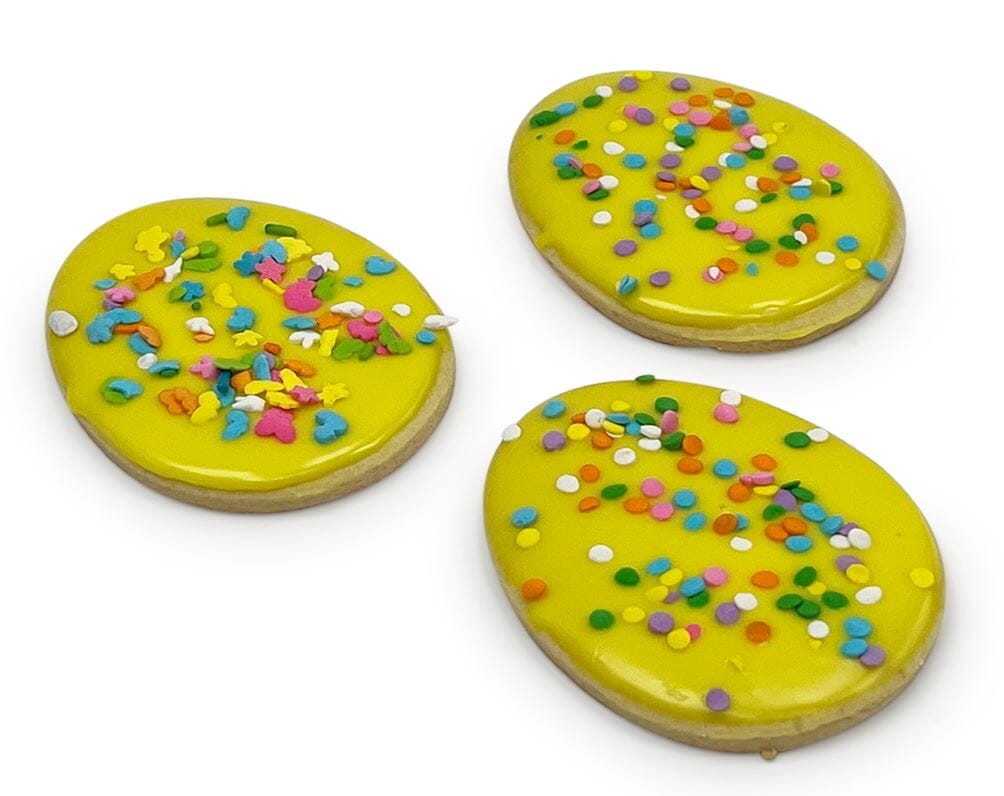 Sunny Easter Egg Cookies Cutout Cookie Freed's Bakery 
