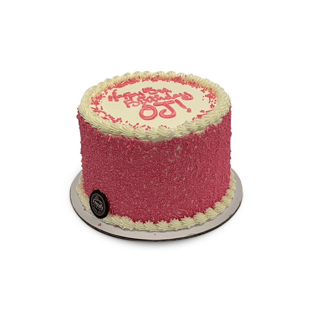 Pink Sprinkles Theme Cake Freed's Bakery 