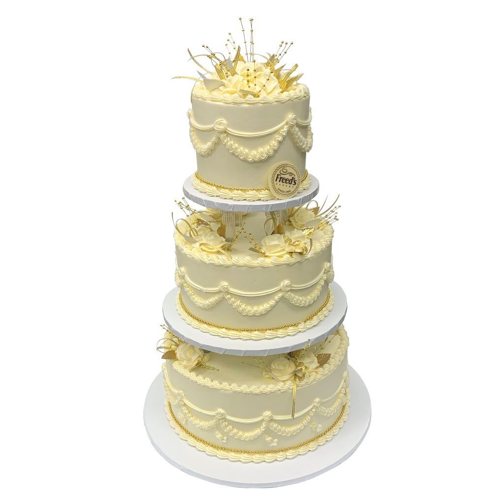 Golden Wedding Traditions Wedding Cake Wedding Cake Freed's Bakery 