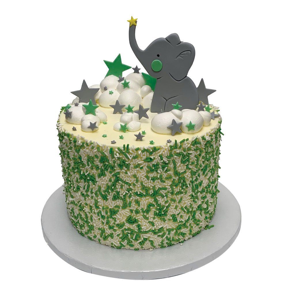 Elephant Star Baby Shower Cake Theme Cake Freed's Bakery 