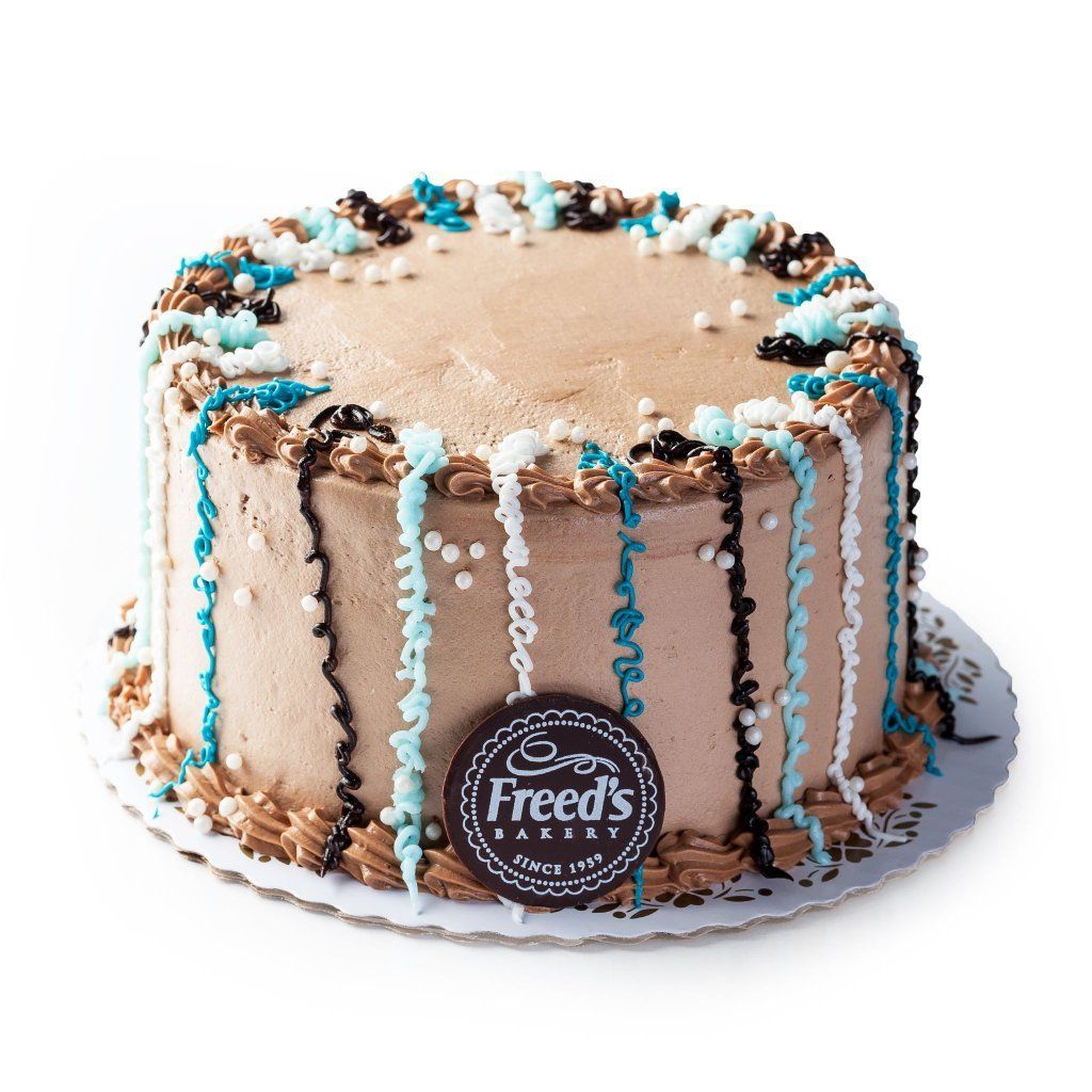 Blue & Creme Confetti Cake Freed's Bakery 