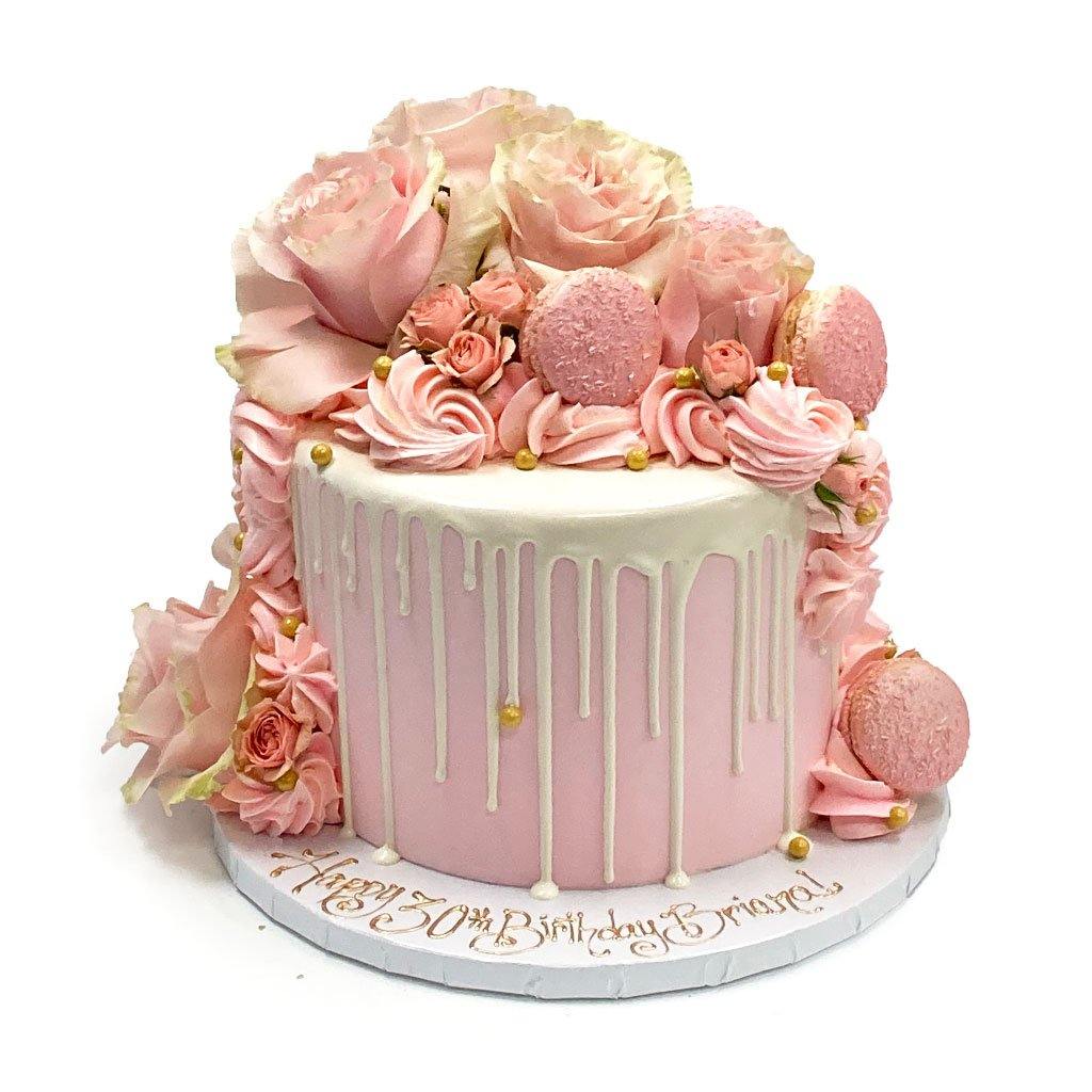 Blush Macaron Theme Cake Freed's Bakery 