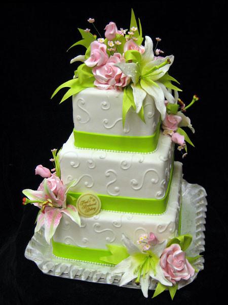 Bright Lilly Wedding Cake Freed's Bakery 