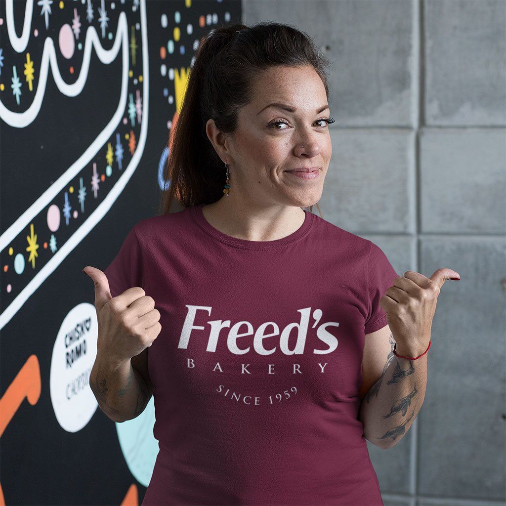 Freed's Signature Tee Shirts Freed's Bakery XS Heather Burgundy 