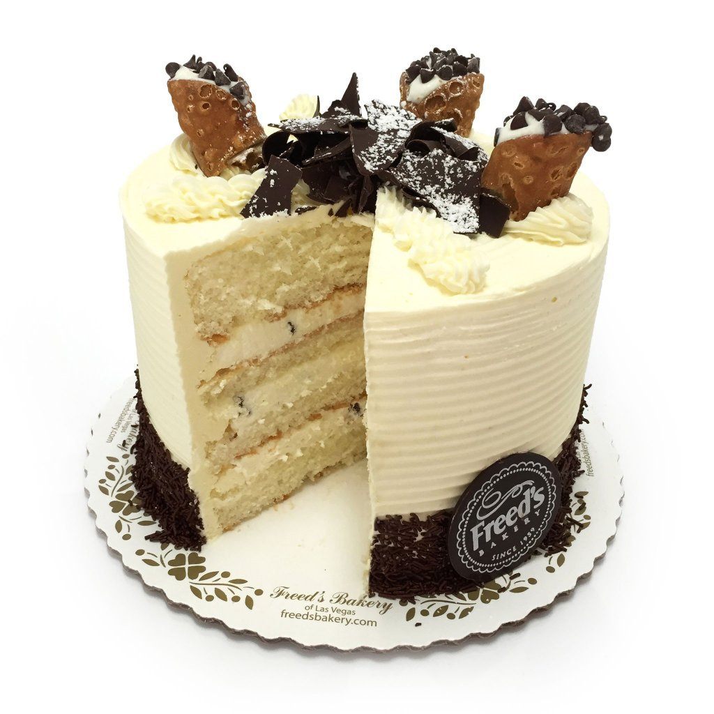 Layered Cannoli Cake Recipe with Chocolate Chips - Sweet Pea's Kitchen