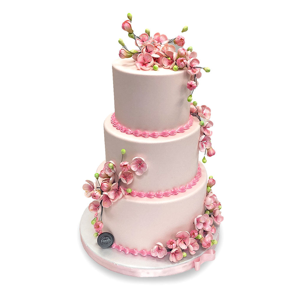 Cherry Blossoms Wedding Cake Freed's Bakery 