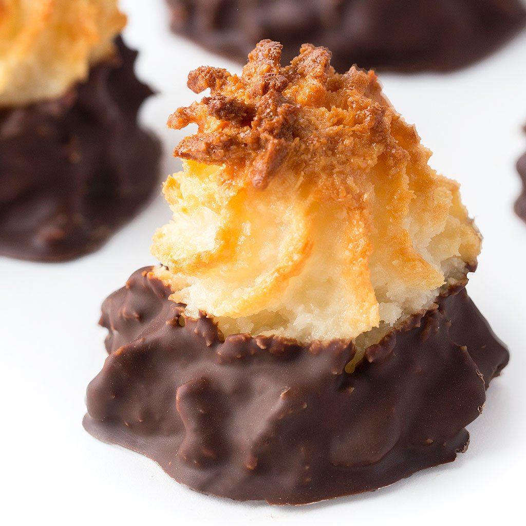 Chocolate Dipped Coconut Macaroon Cookie Freed's Bakery 