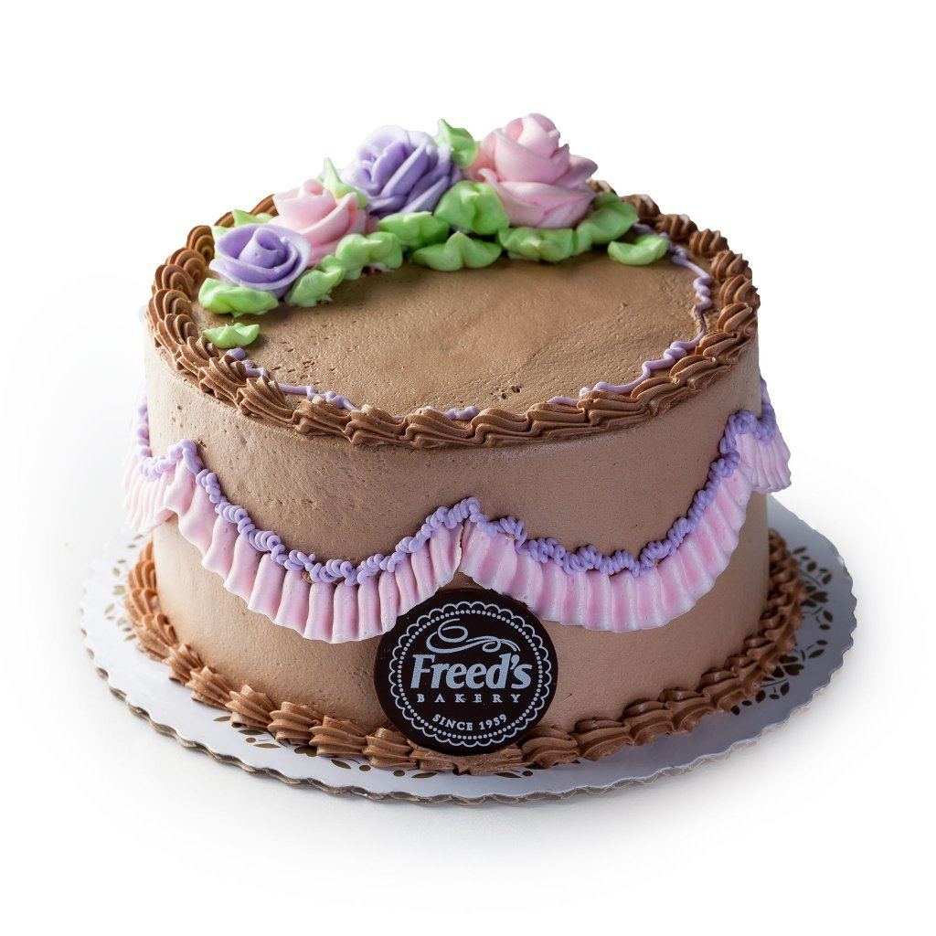 Chocolate Lavender Flowers Cake Freed's Bakery 
