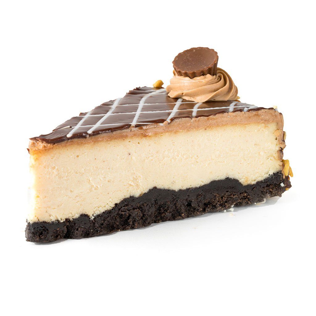 Chocolate Peanut Butter Cheesecake Dessert Cake Freed's Bakery Individual Slice 