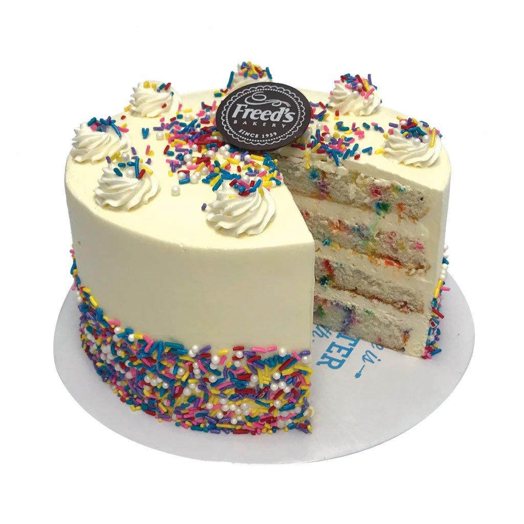 Funfetti Confetti Sprinkle Cake Slice Cake Slice & Pastry Freed's Bakery 