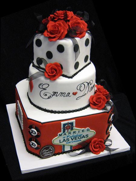 Elegant Vegas Wedding Cake Freed's Bakery 