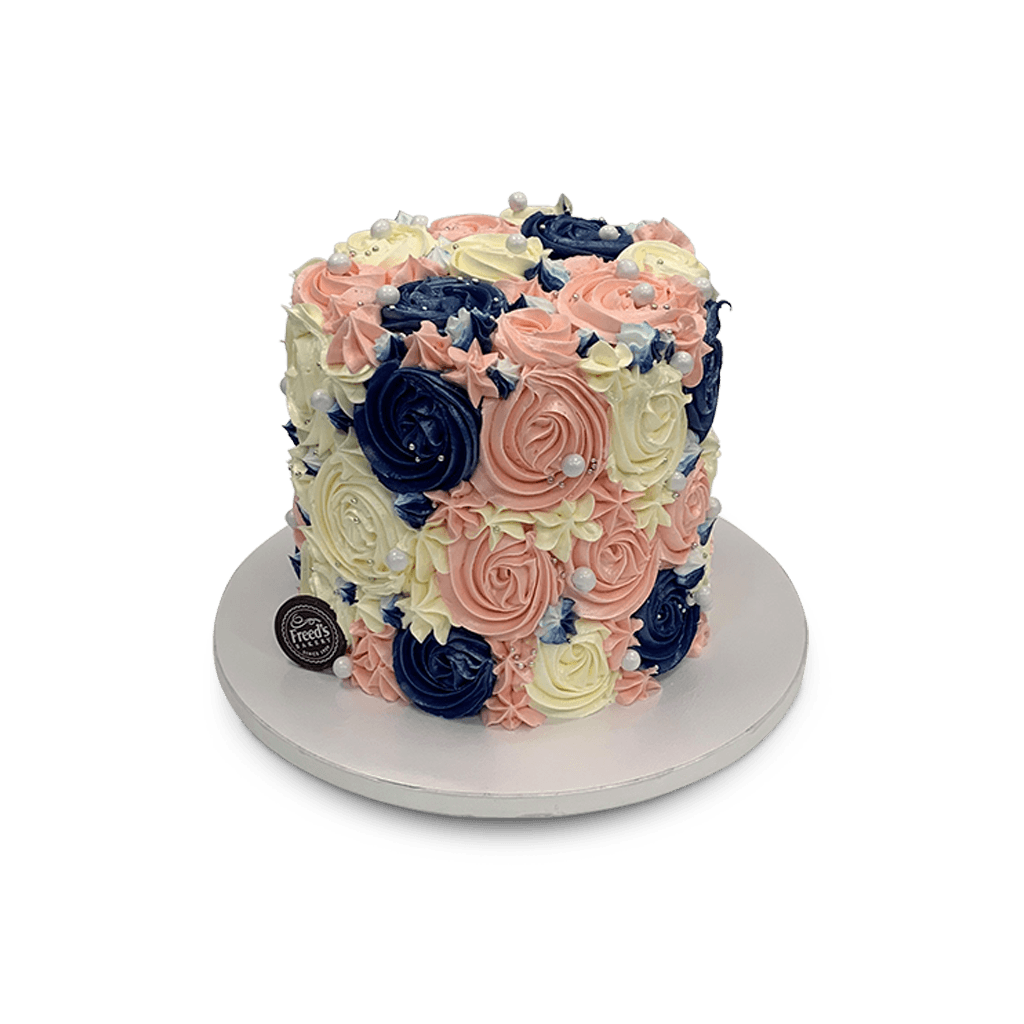 Swirls and Pearls Theme Cake Freed's Bakery 
