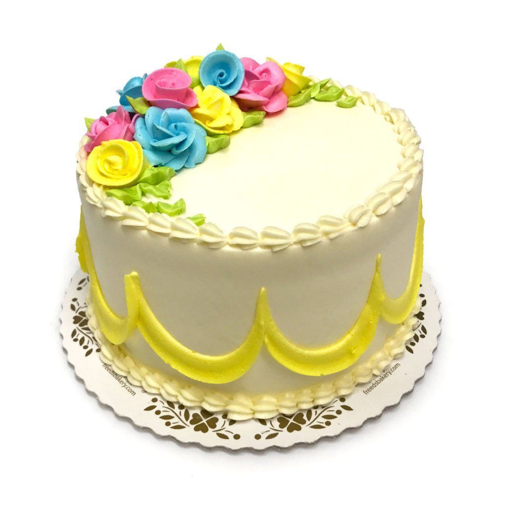 Floral Bright Cake Freed's Bakery 