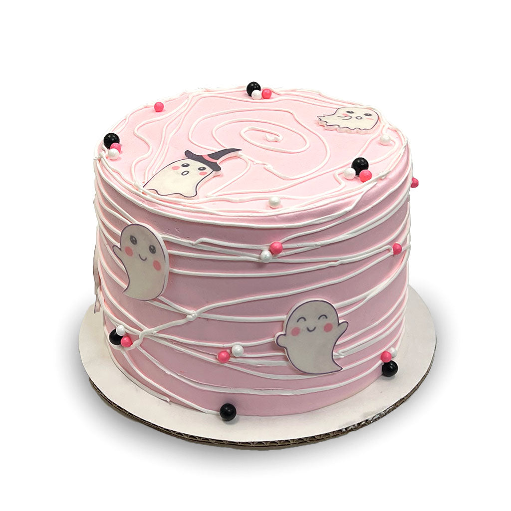 Ghastly Pink Halloween Cake Theme Cake Freed's Bakery 