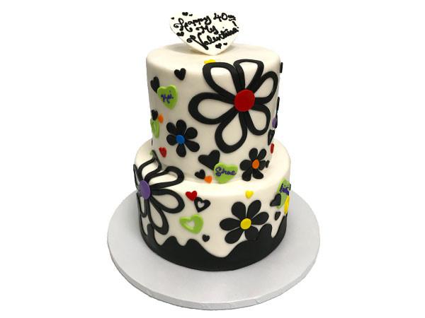 Hearts & Petals Theme Cake Freed's Bakery 