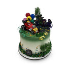 Mouse Race Theme Cake Freed's Bakery 7" Round (Serves 8-10) Vanilla Cake w/ Bavarian Cream 