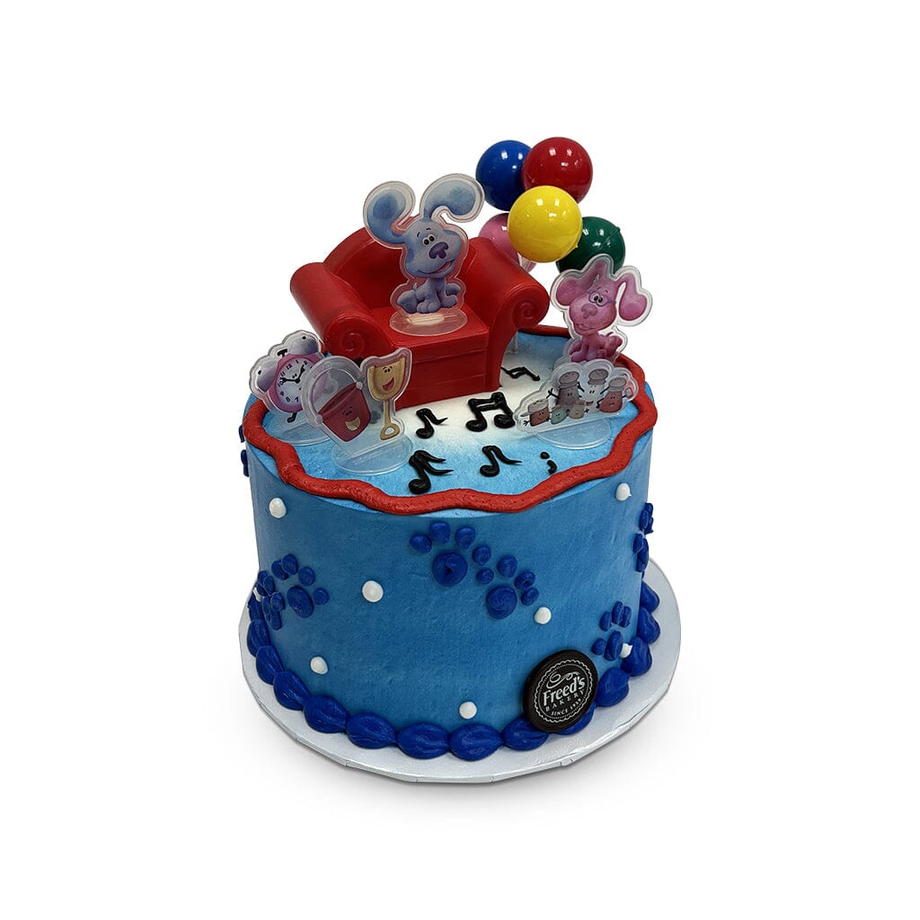 Blue's Clues Birthday Cake with Paw Print Smash Cake