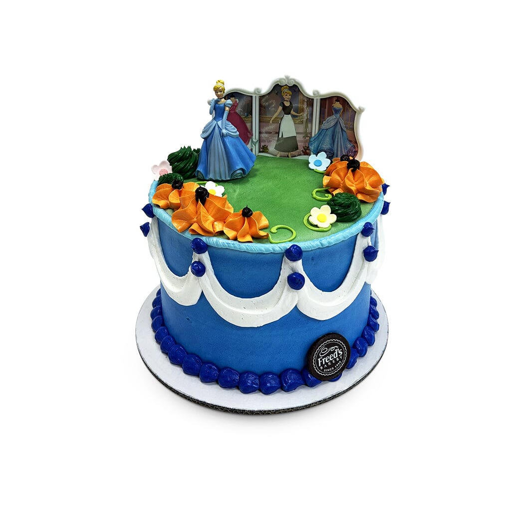 Cakerella Theme Cake Freed's Bakery 7" Round (Serves 8-10) Vanilla Cake w/ Bavarian Cream 